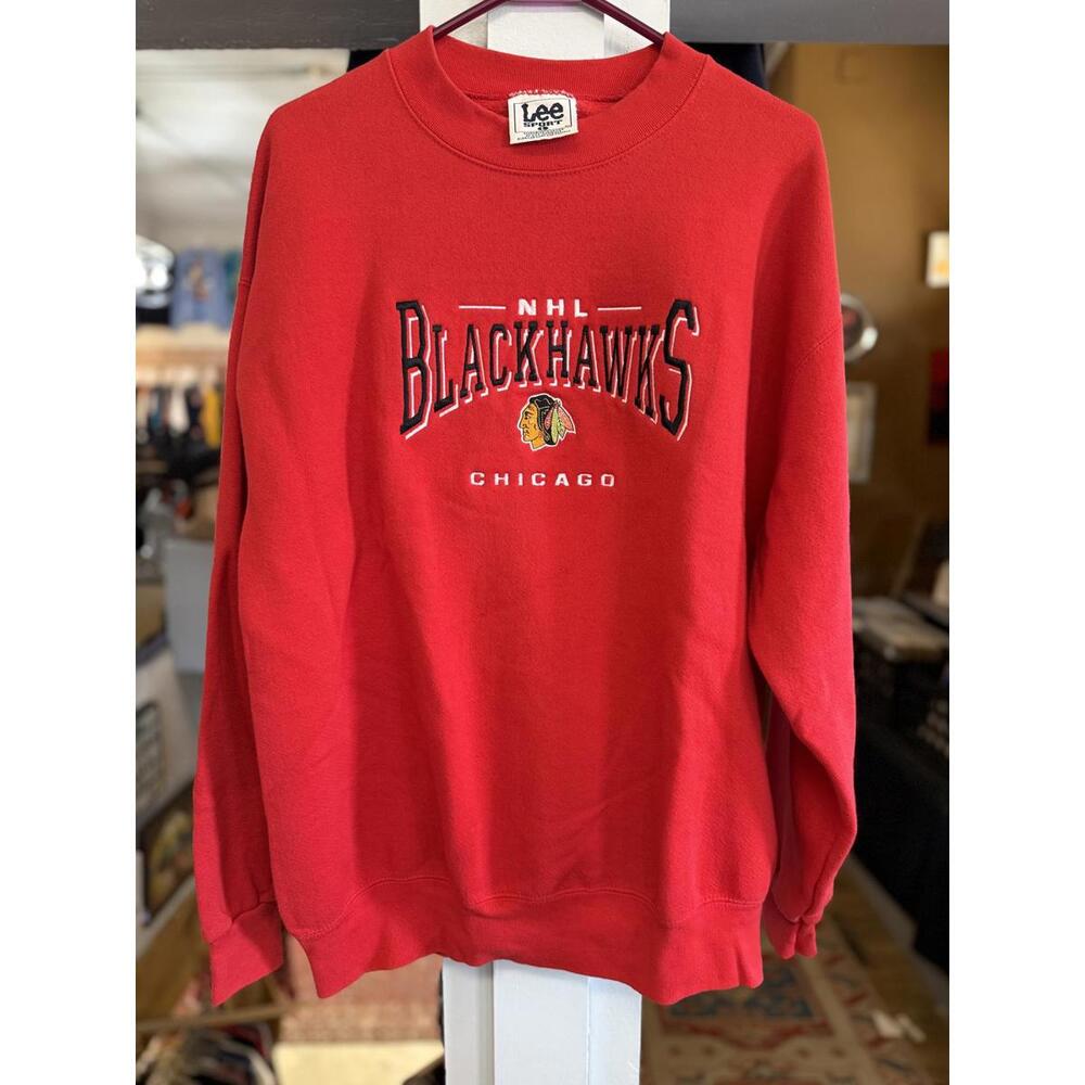 Vintage 90s Nutmeg Lee Sport Chicago Blackhawks sweatshirt L